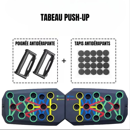 Push Up Board – Planche de pompes musculation maison | Pectoraux, épaules, triceps & abdos | MoveForce