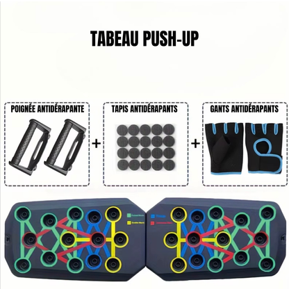 Push Up Board – Planche de pompes musculation maison | Pectoraux, épaules, triceps & abdos | MoveForce