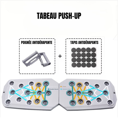 Push Up Board – Planche de pompes musculation maison | Pectoraux, épaules, triceps & abdos | MoveForce