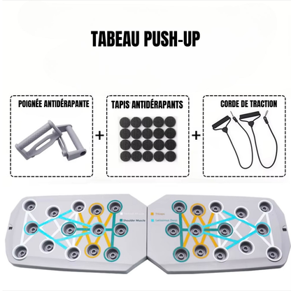 Push Up Board – Planche de pompes musculation maison | Pectoraux, épaules, triceps & abdos | MoveForce
