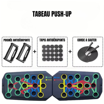 Push Up Board – Planche de pompes musculation maison | Pectoraux, épaules, triceps & abdos | MoveForce