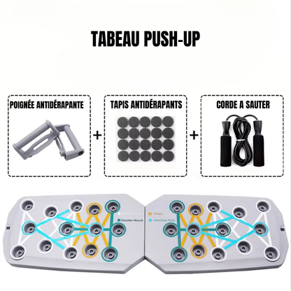 Push Up Board – Planche de pompes musculation maison | Pectoraux, épaules, triceps & abdos | MoveForce