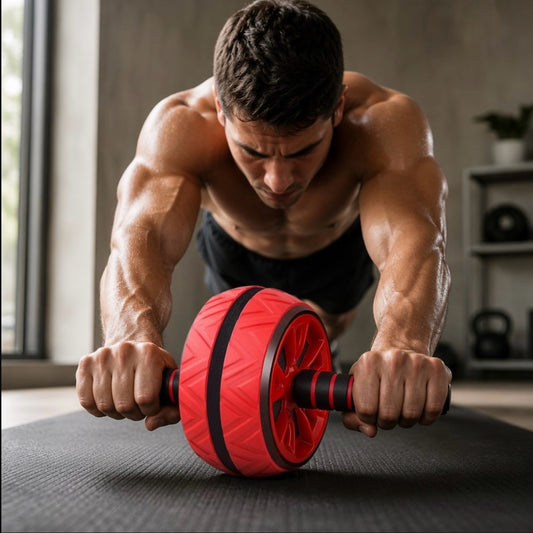 Rouleau abdominal antidérapant – Ab Wheel gainage & abdos musculation maison | 3 couleurs | MoveForce