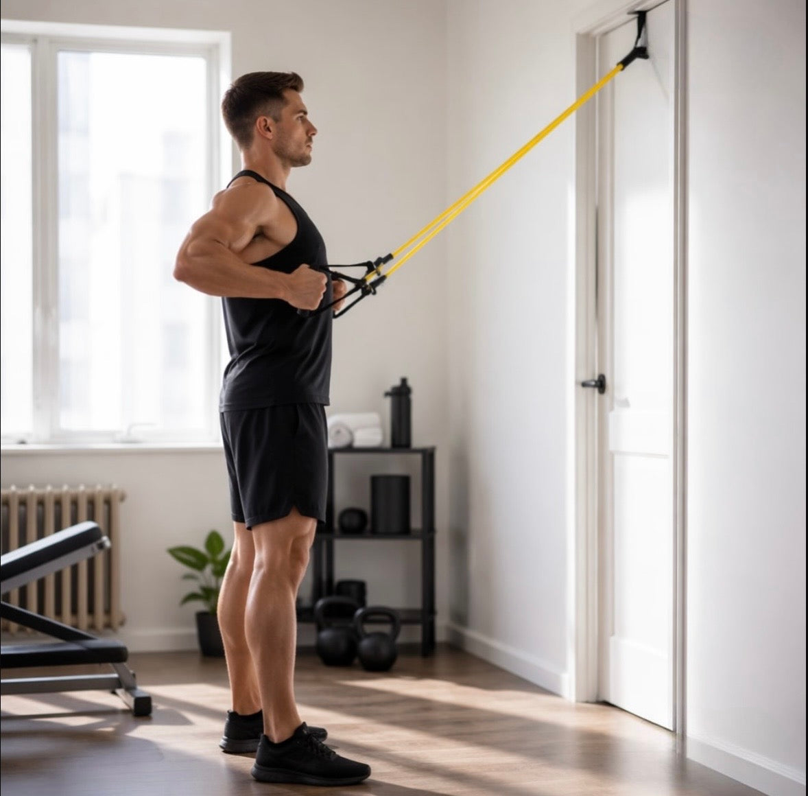 Bandes élastiques de résistance – Musculation maison & sport à domicile | Tous niveaux | Lot de 5 | MoveForce