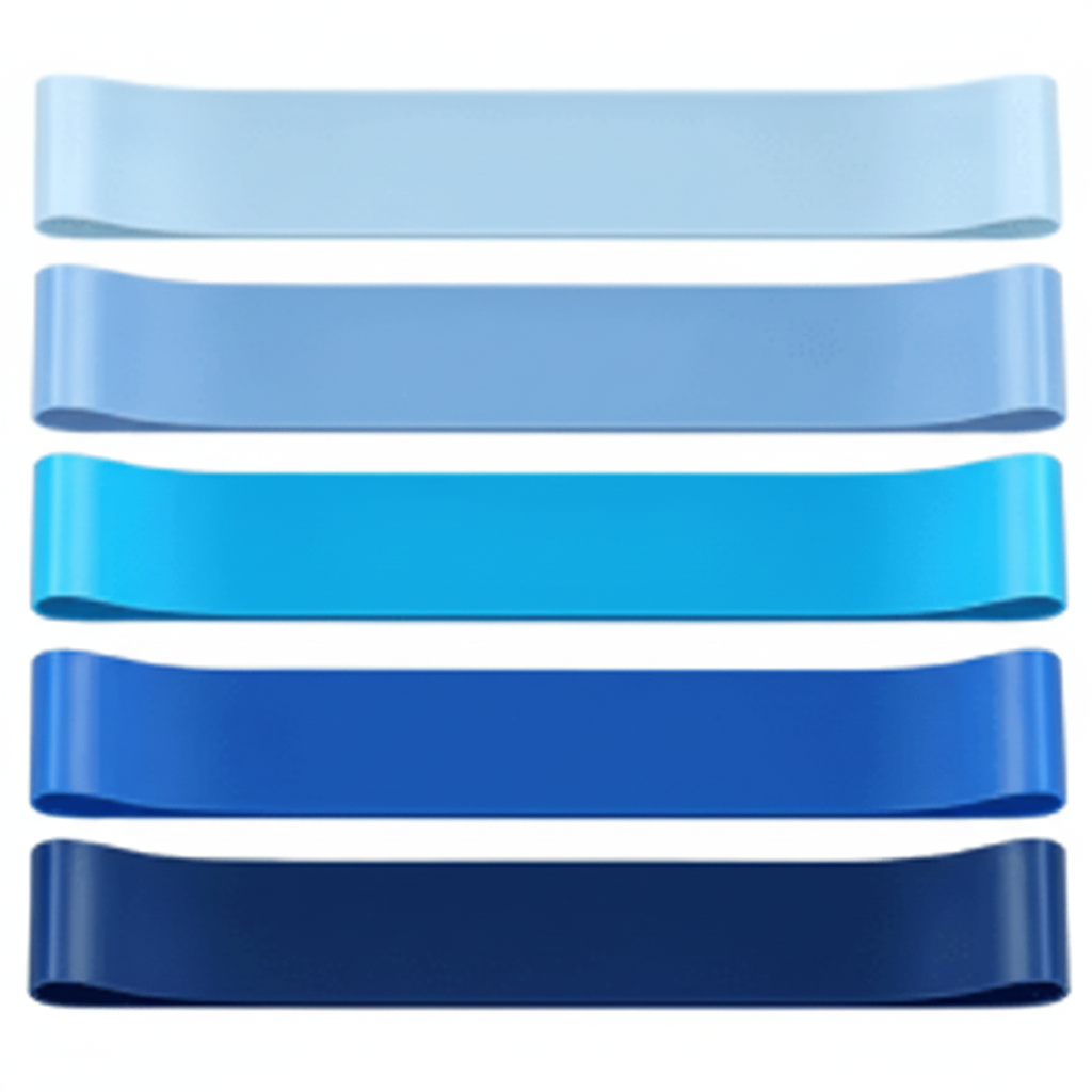 Mini bandes MoveForce coloris bleu - latex résistant