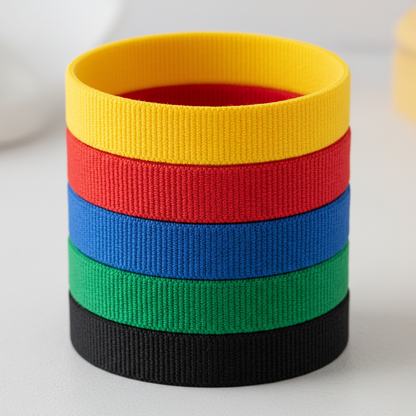 Mini bandes de résistance – Pack 5 niveaux | Jambes, fessiers & fitness | Plusieurs coloris