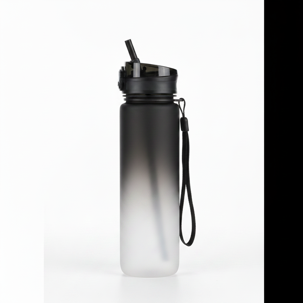 gourde-noire-blanche → "Gourde sport MoveForce coloris noir et blanc - Tritan étanche