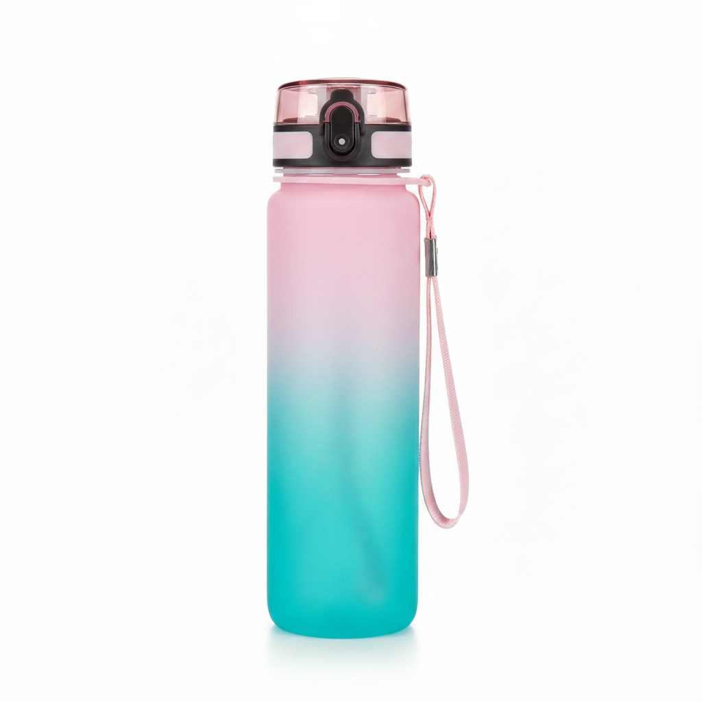 gourde-rose-turquoise → "Gourde sport MoveForce coloris rose et turquoise - fitness outdoor